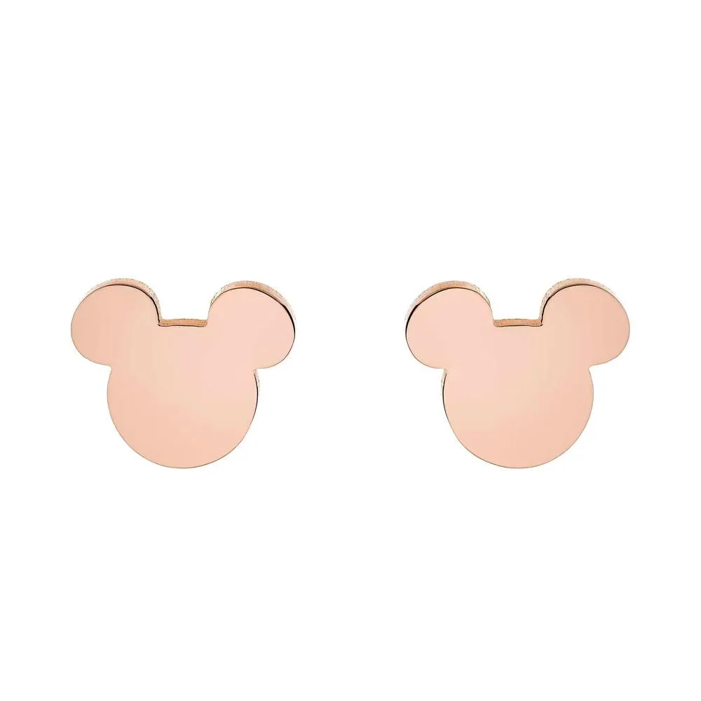 Orecchini Disney Mickey Mouse acciaio lastra rosa