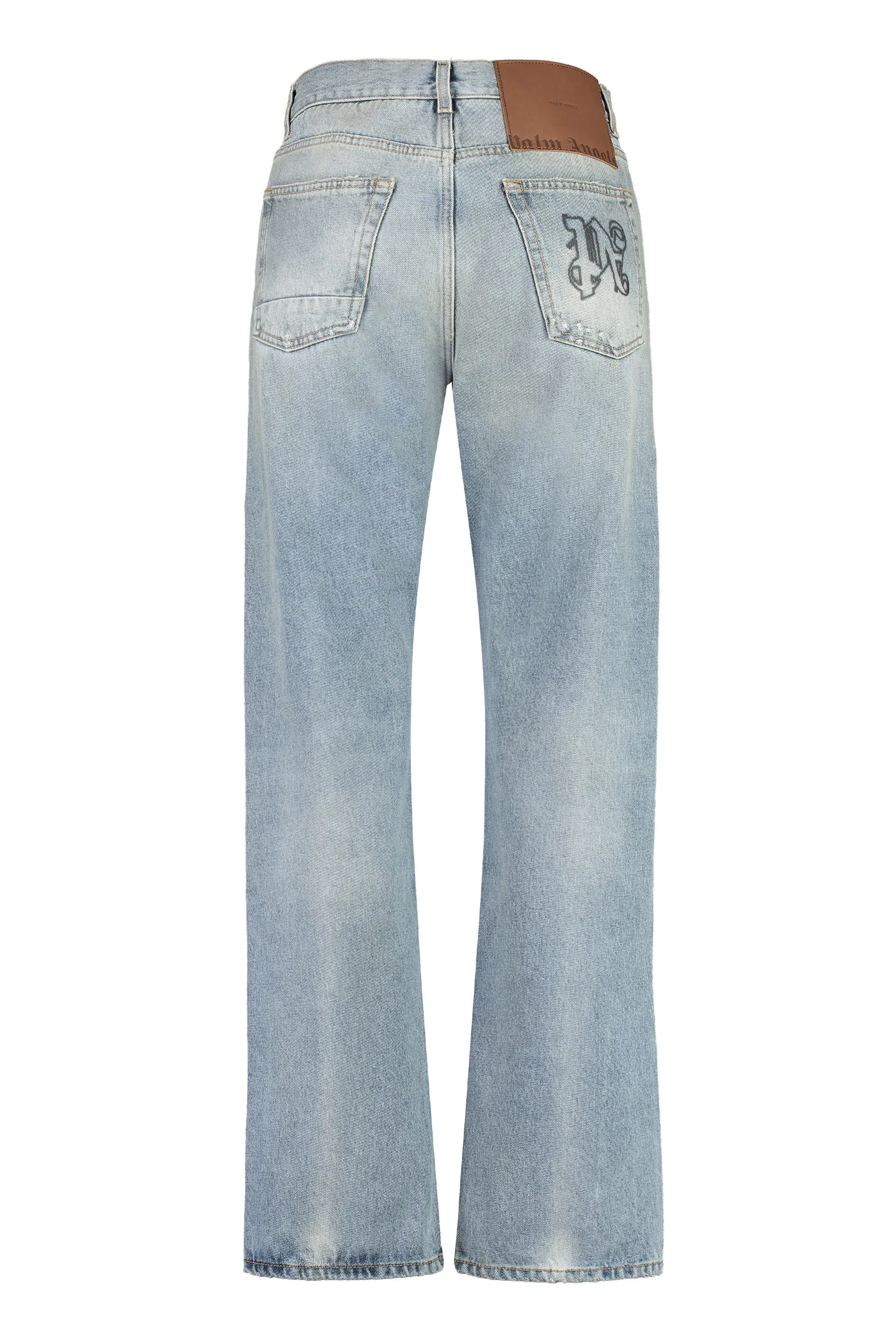 Palm Angels Jeans straight leg a 5 tasche