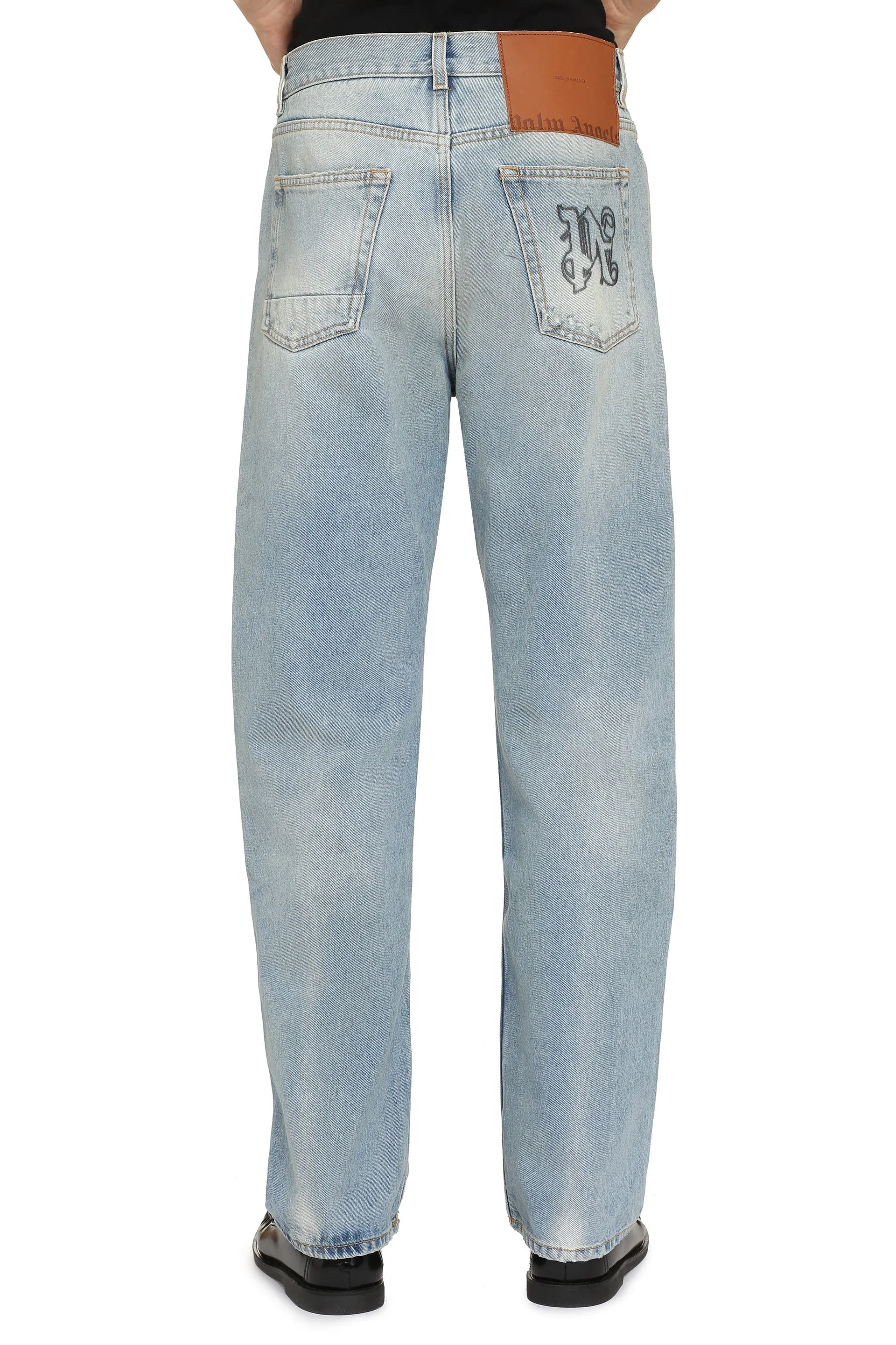 Palm Angels Jeans straight leg a 5 tasche