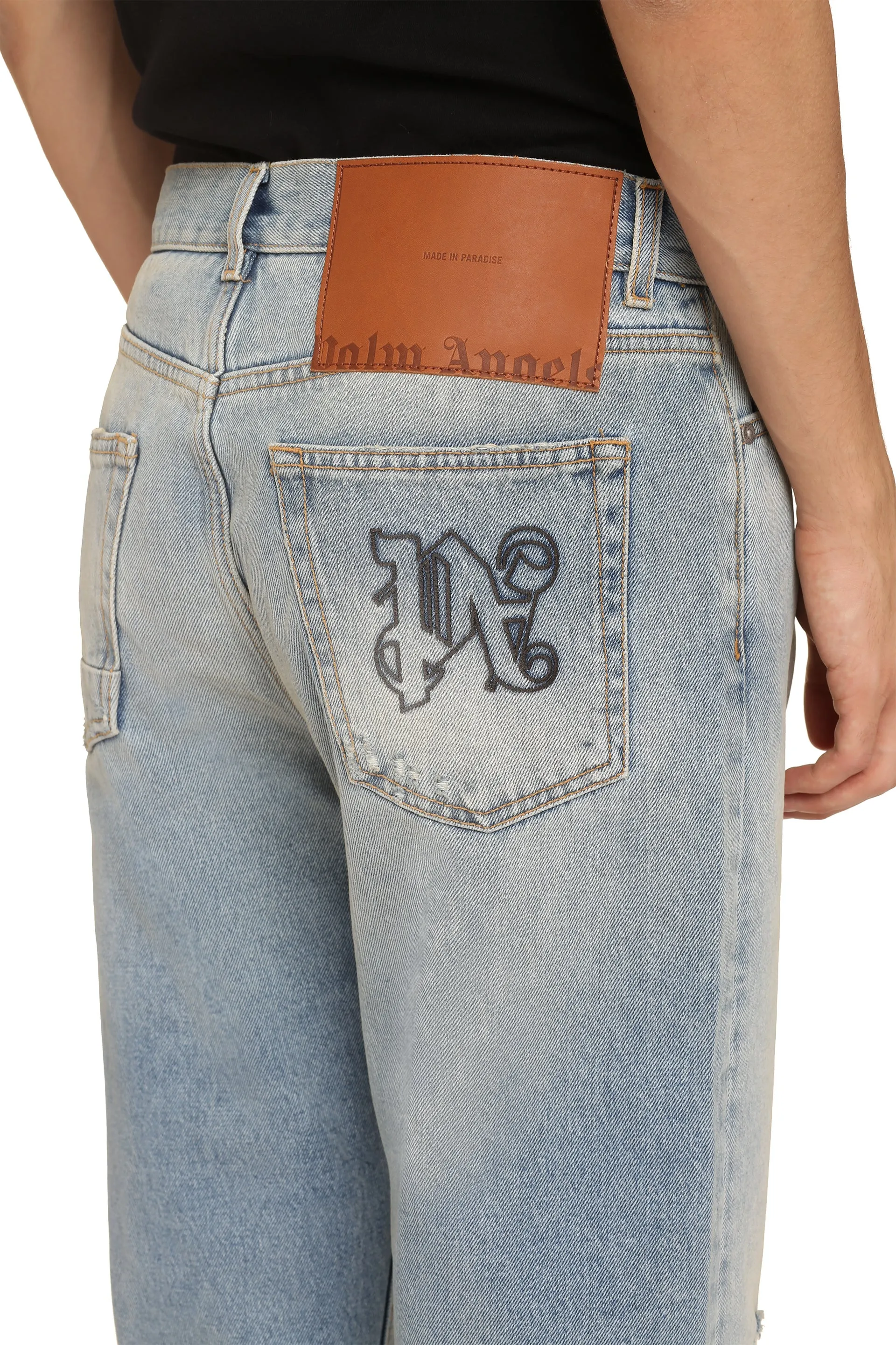 Palm Angels Jeans straight leg a 5 tasche