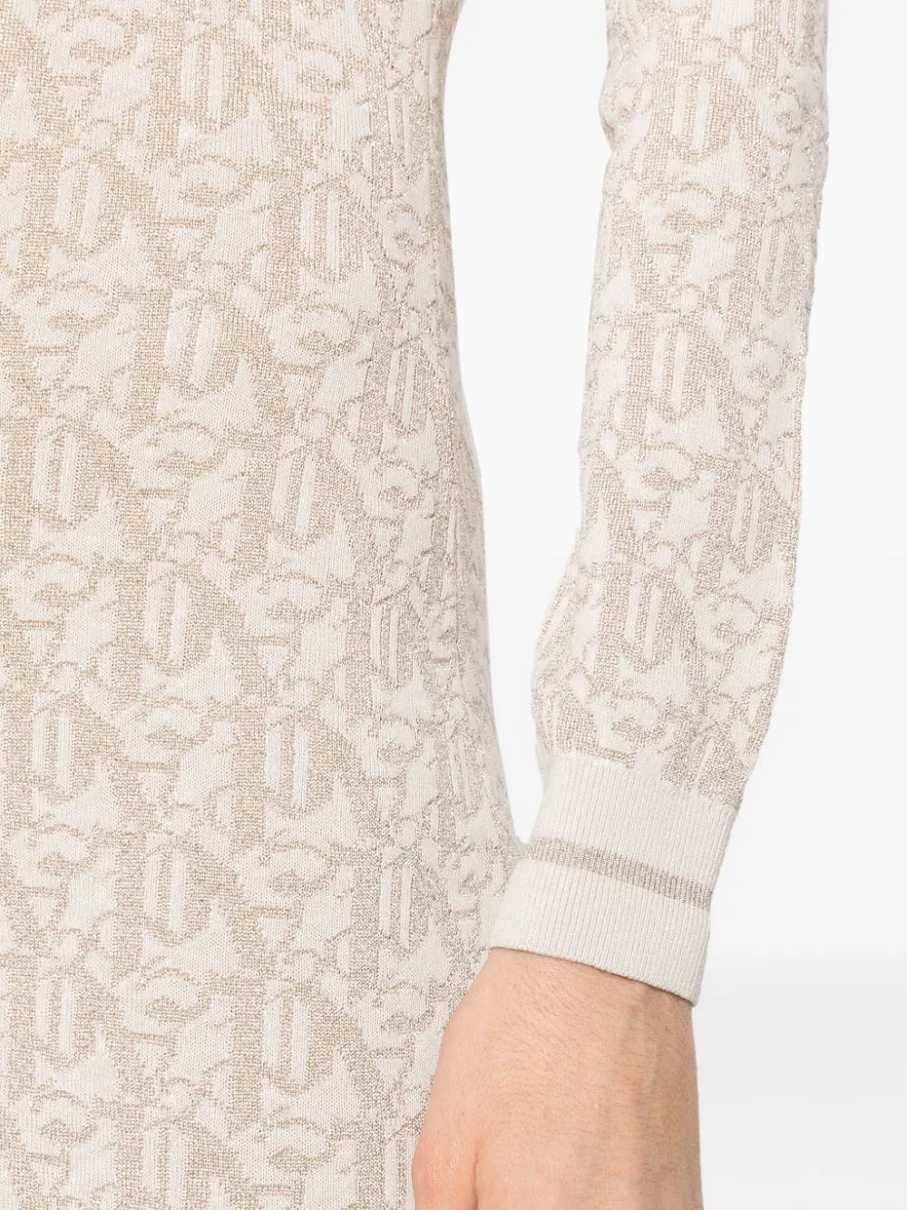   Palm Angels  Mini abito in maglia lurex con monogram  