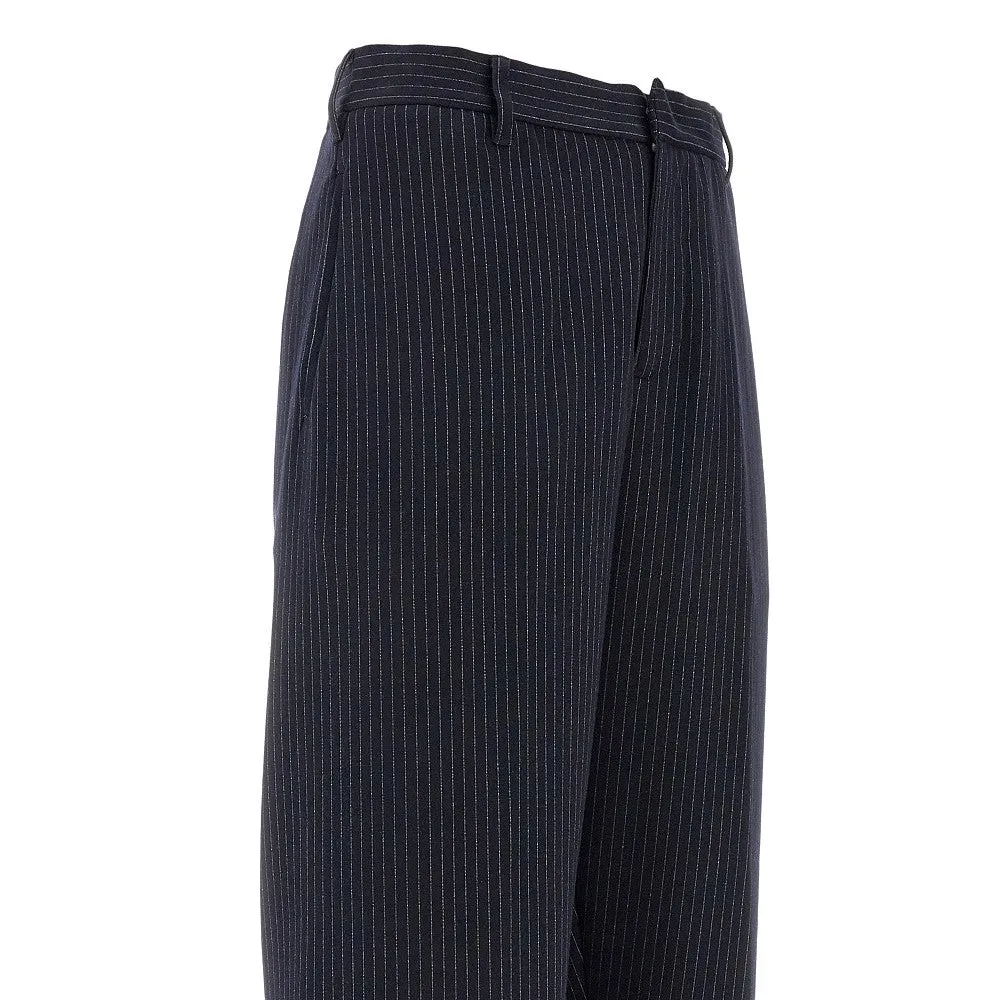 Pantalone in jersey gessato