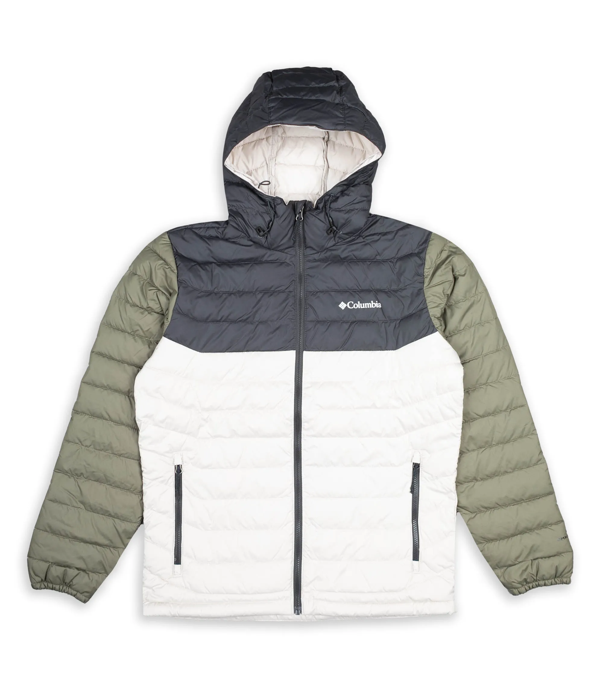 Piumino Powder Lite Hooded Jacket Bianco Verde