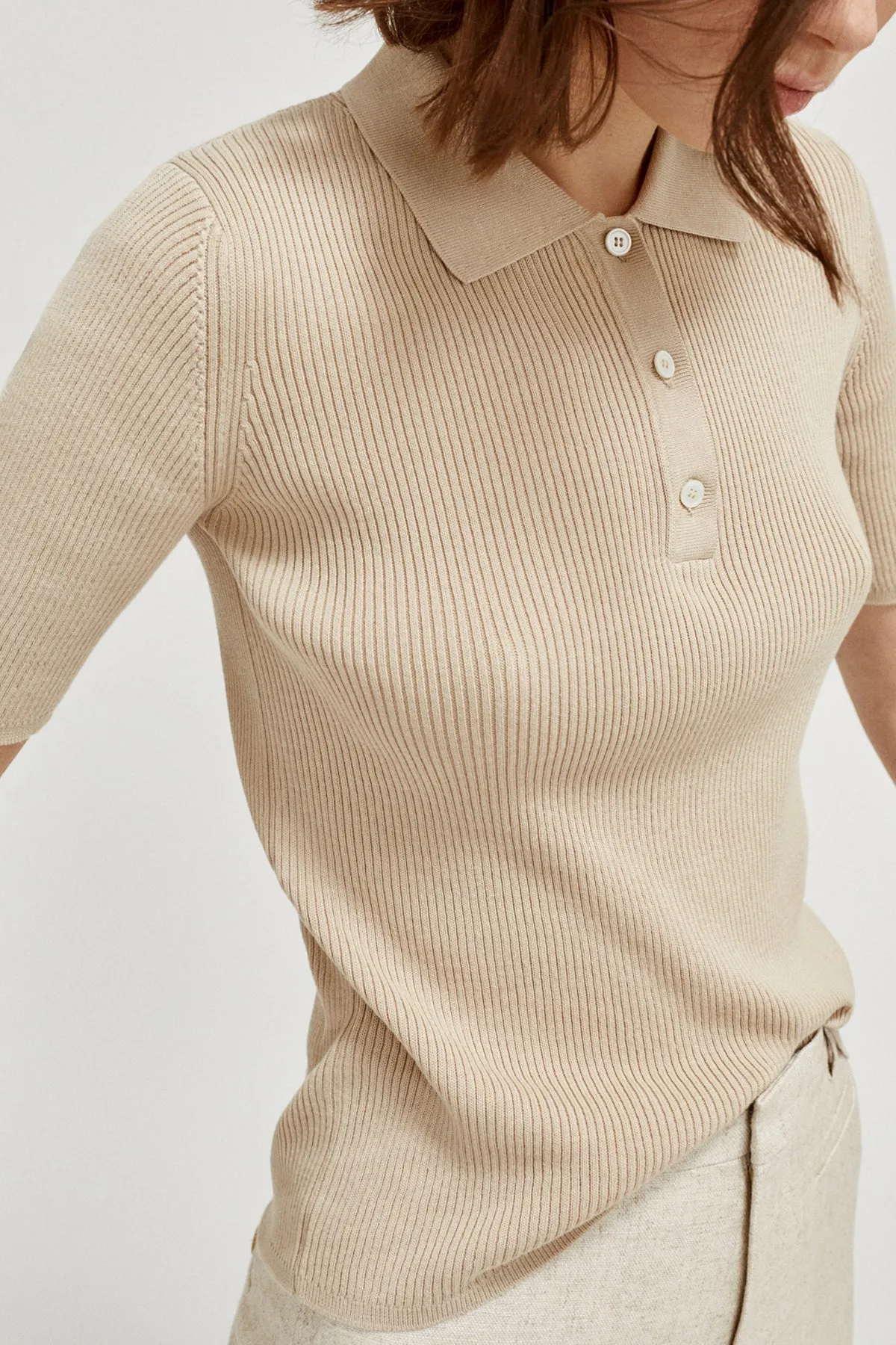 Polo a coste in Cotone Organico – Versione Imperfect