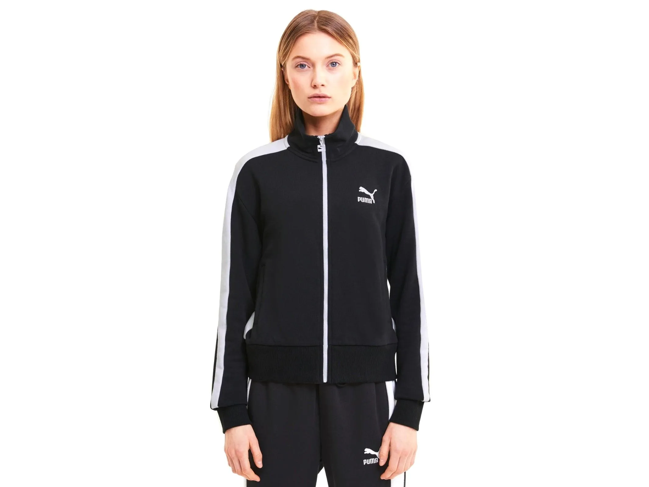 PUMA Classic T7 Track Jacket FT Felpa Zip Donna Black 597651 01