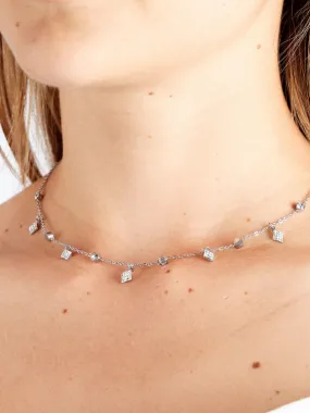 Rejena Collier femme avec pendentifs et strass