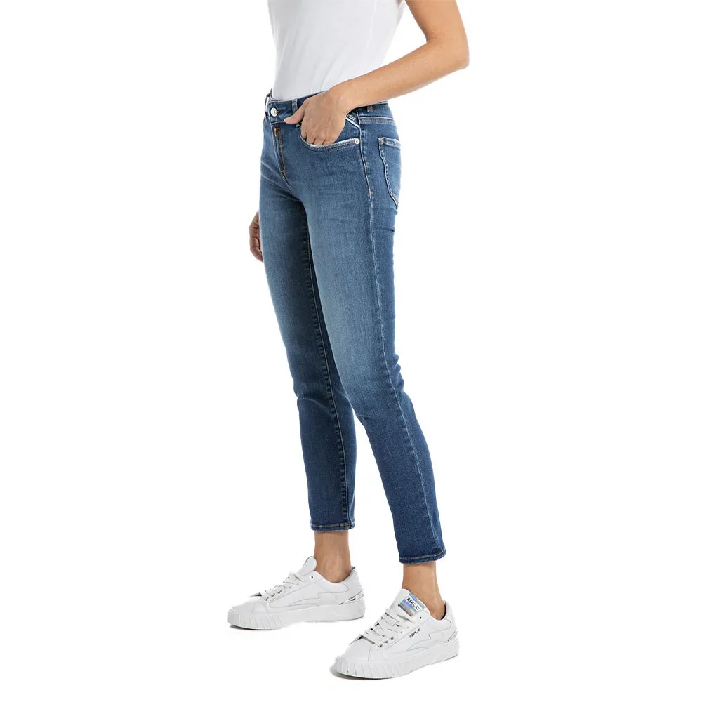 Replay Jeans Fabi L30 Blu Medio Donna