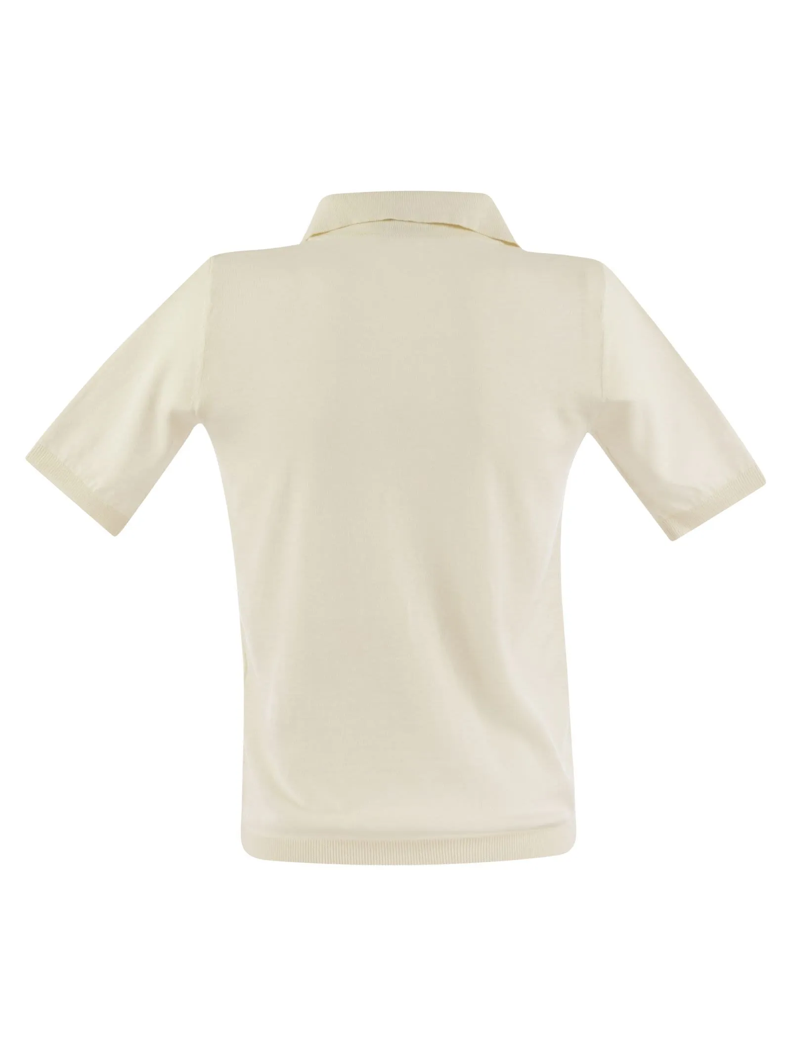 RONCOLO – Polo shirt in silk and cotton yarn