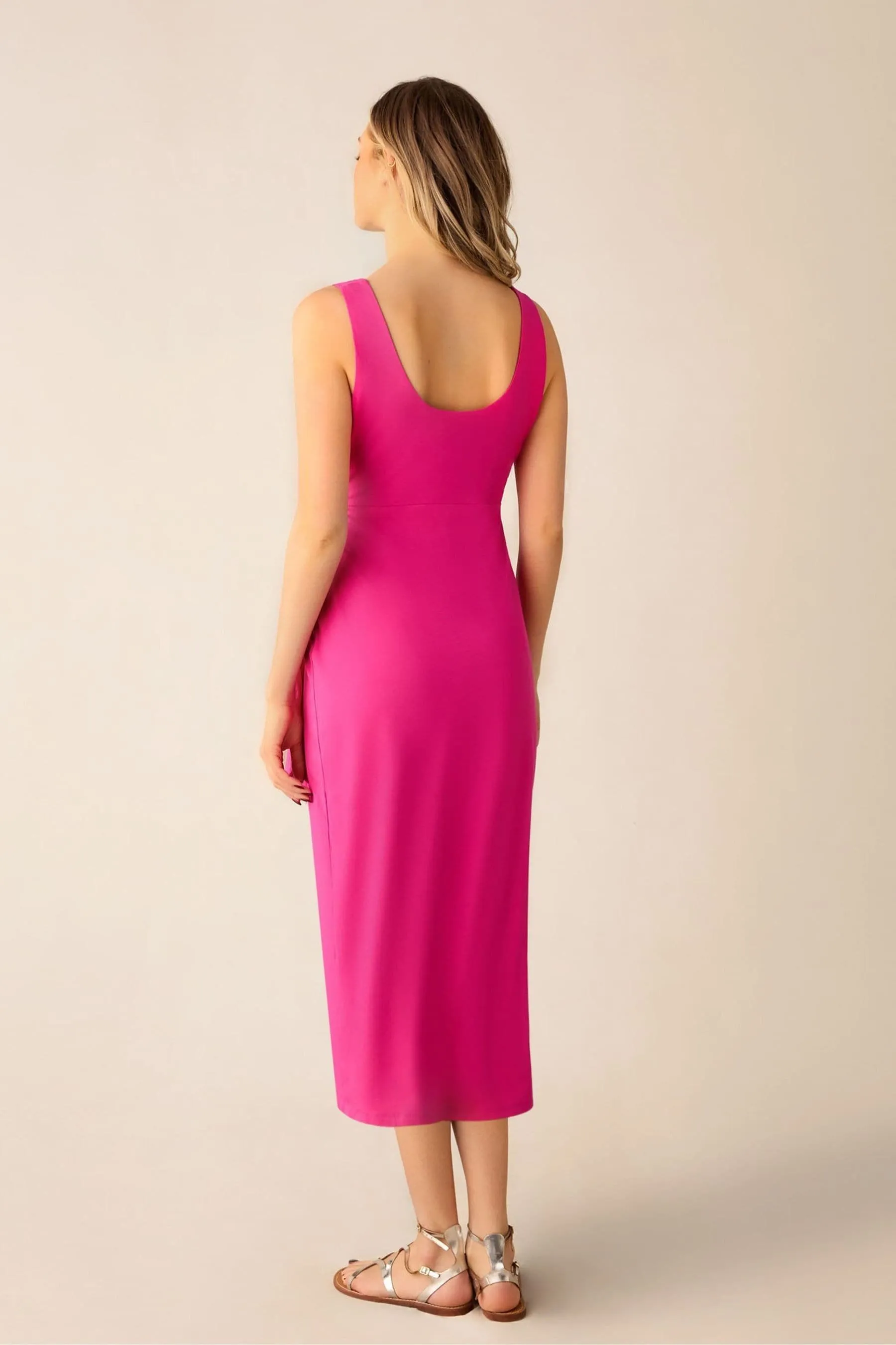 Ro&Zo Pink - Jersey Tie Waist Dress