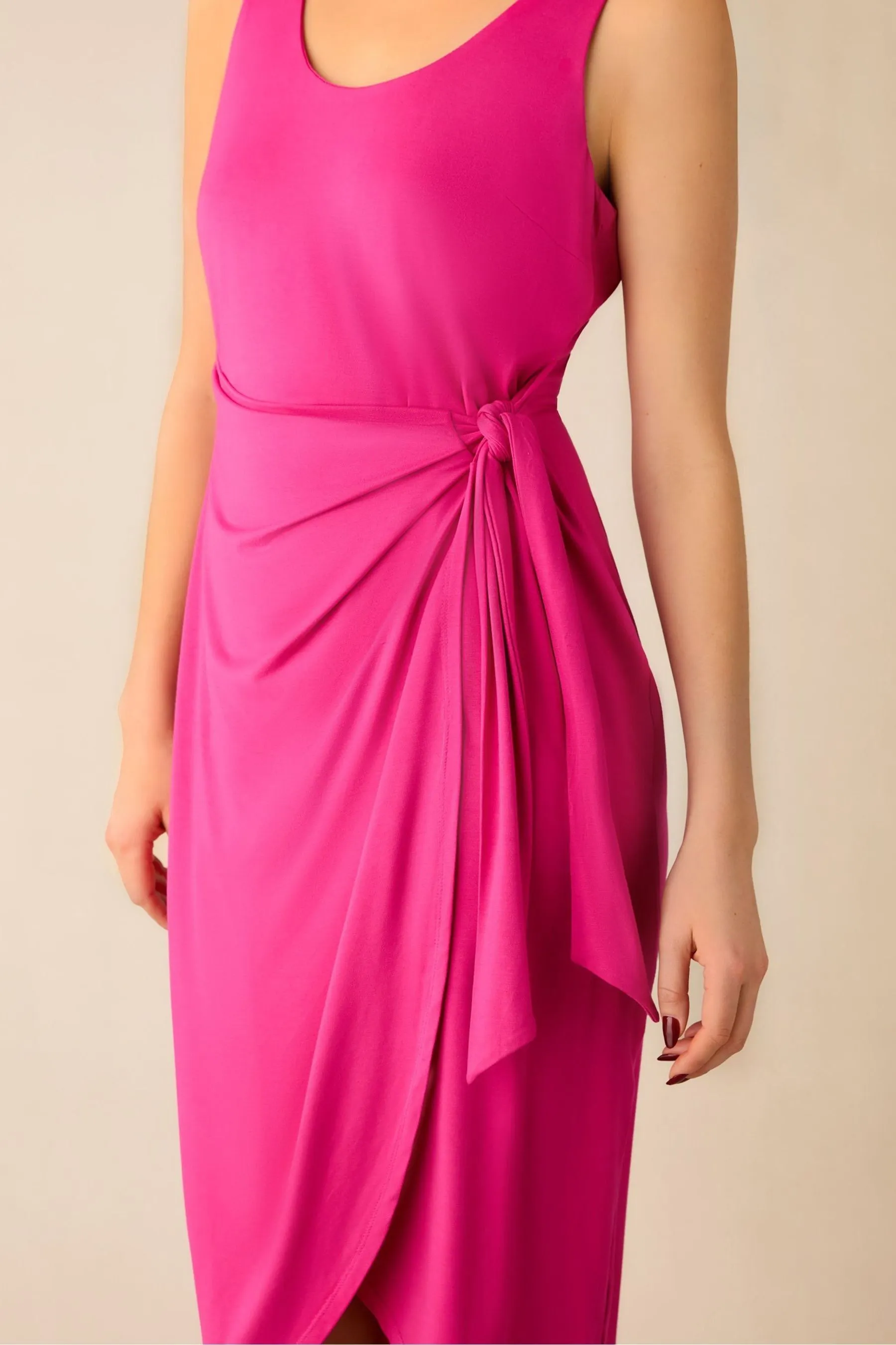 Ro&Zo Pink - Jersey Tie Waist Dress