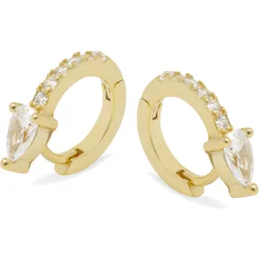 SARNIORO Orecchini ear cuff in argento gold con cristalli