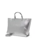 Shopping bag Rebelle ASHANTI SHOPPING PATENT NAPLACK in vernice argento