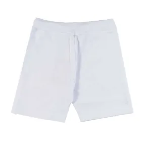 Shorts In Felpa Bianco Con Logo Dsq2 Nero