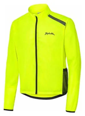 Spiuk Anatomic Unisex Windproof Jacket Fluo Yellow