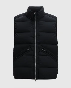 Stone Island Gilet in piumino nero con logo 8115G0828