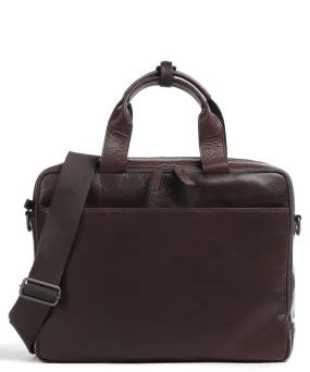  Strellson Coleman 2.0 Cartella 14″ pelle di vacchetta grana marrone scuro  