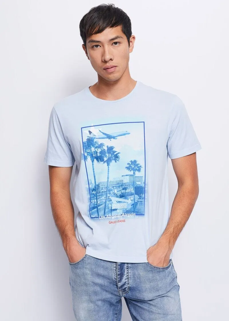 T-shirt con stampa L.A. Airport