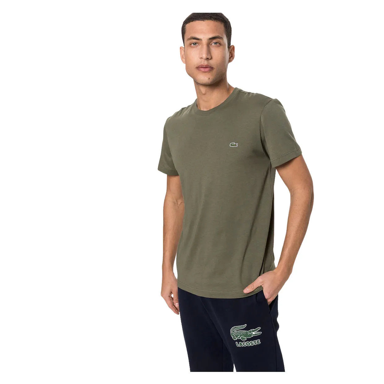 T-shirt Lacoste Girocollo Verde Militare