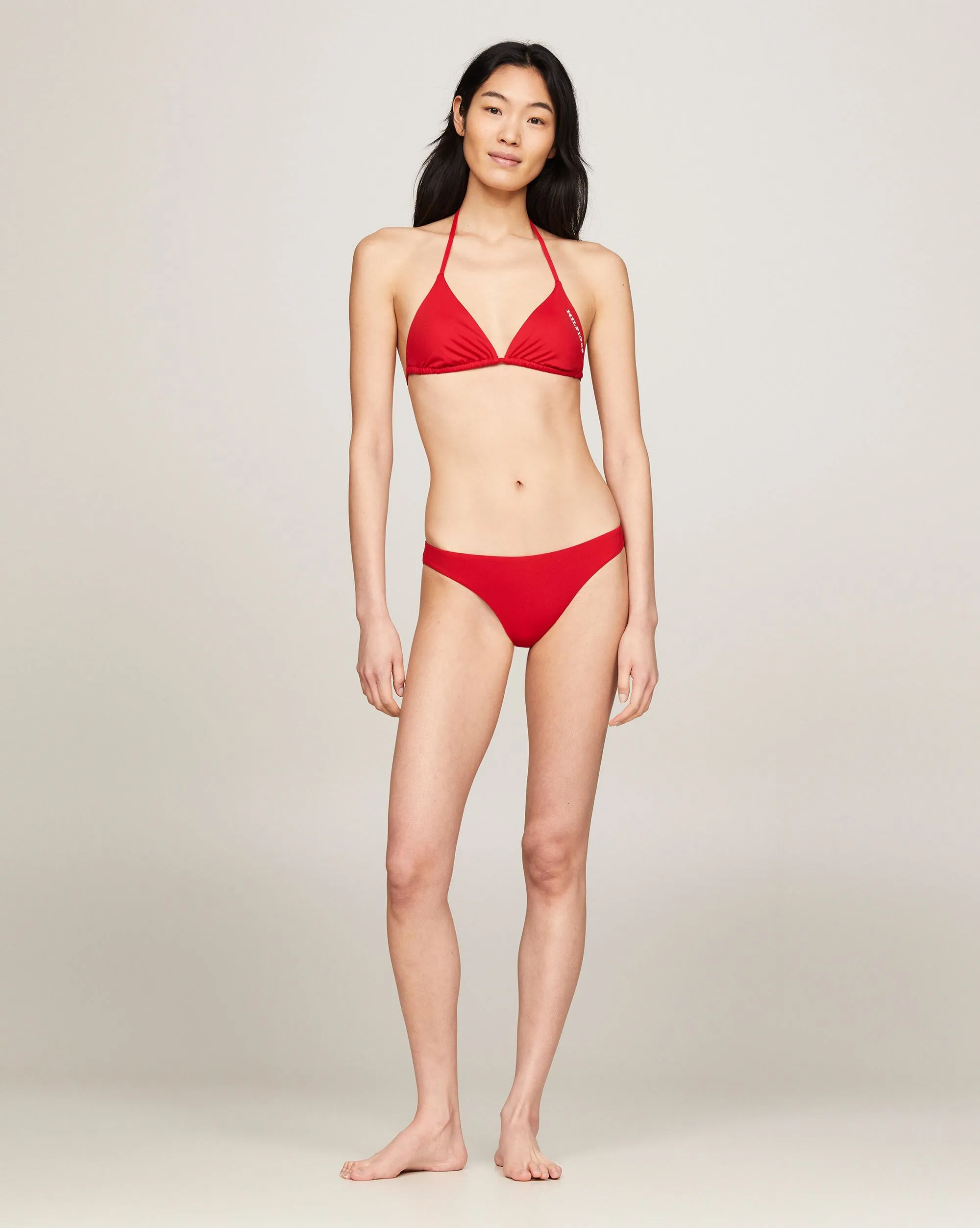 Tommy Hilfiger Slip Bikini Hilfiger Monotype a Brasiliana Rosso Donna