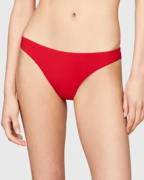 Tommy Hilfiger Slip Bikini Hilfiger Monotype a Brasiliana Rosso Donna