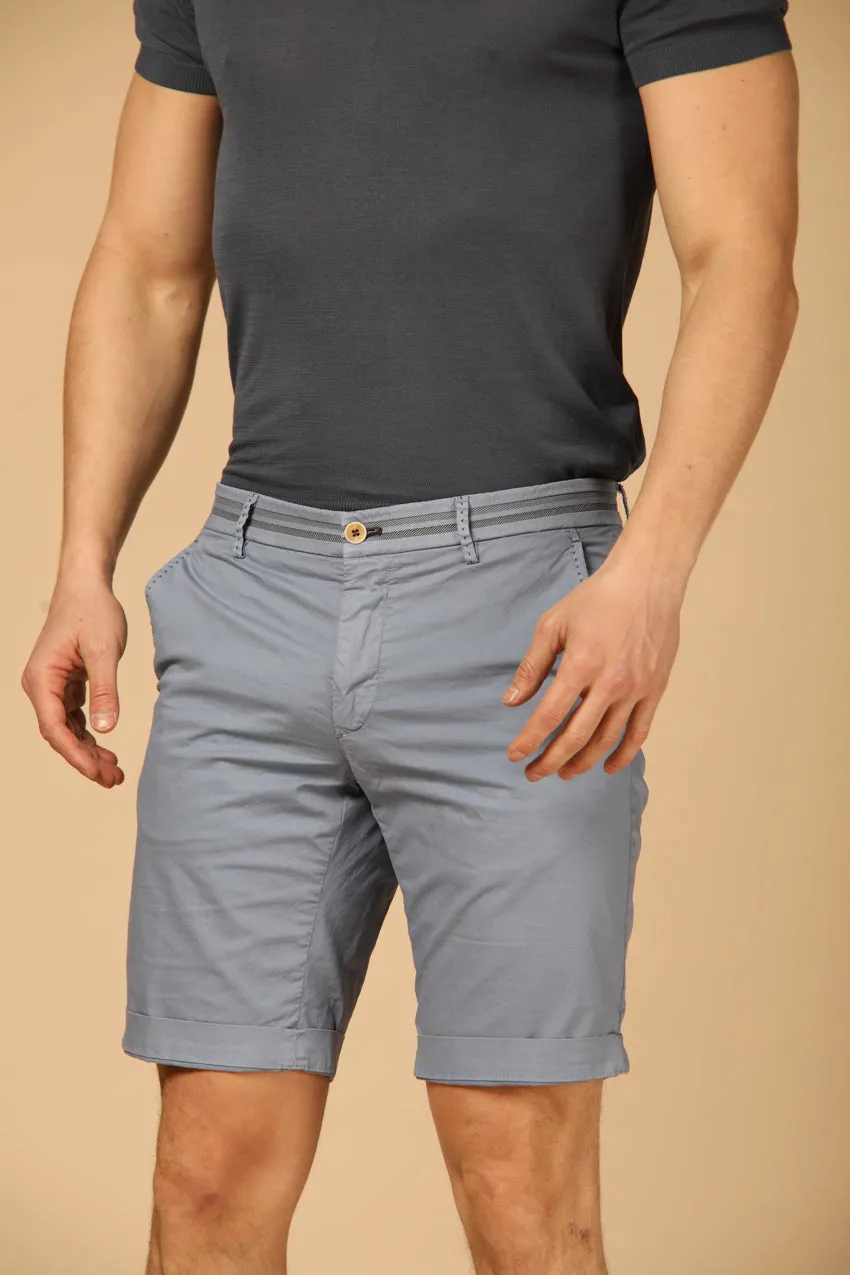 Torino Tapes bermuda chino homme en gabardine stretch avec rubans slim
