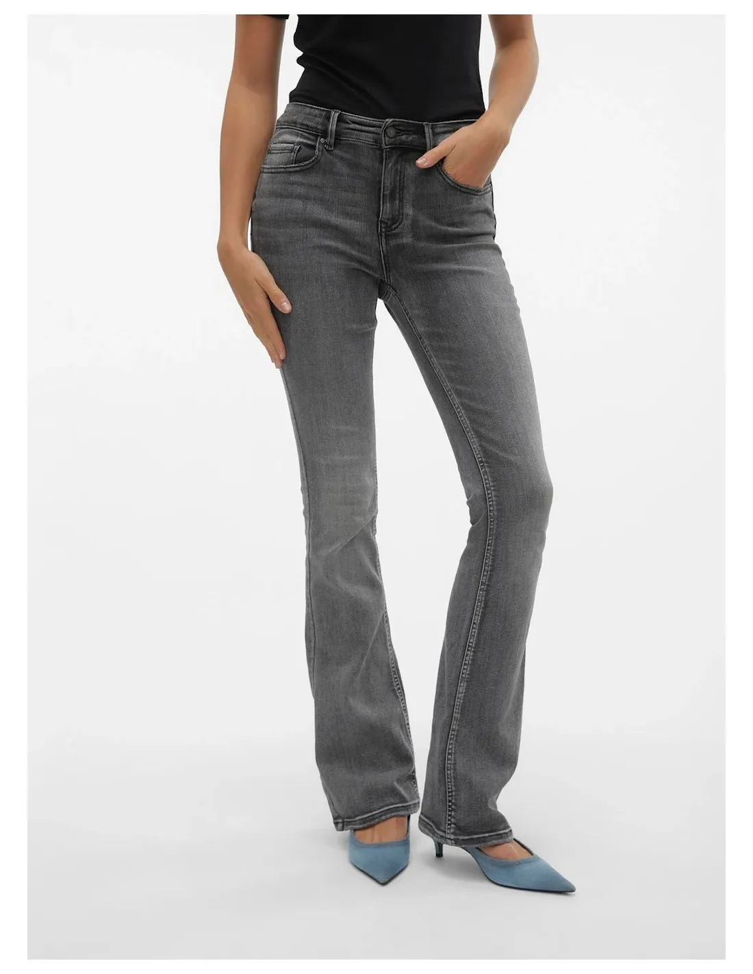 VERO MODA DONNA FLASH MR FLARED JEANS LI213 GA NOO