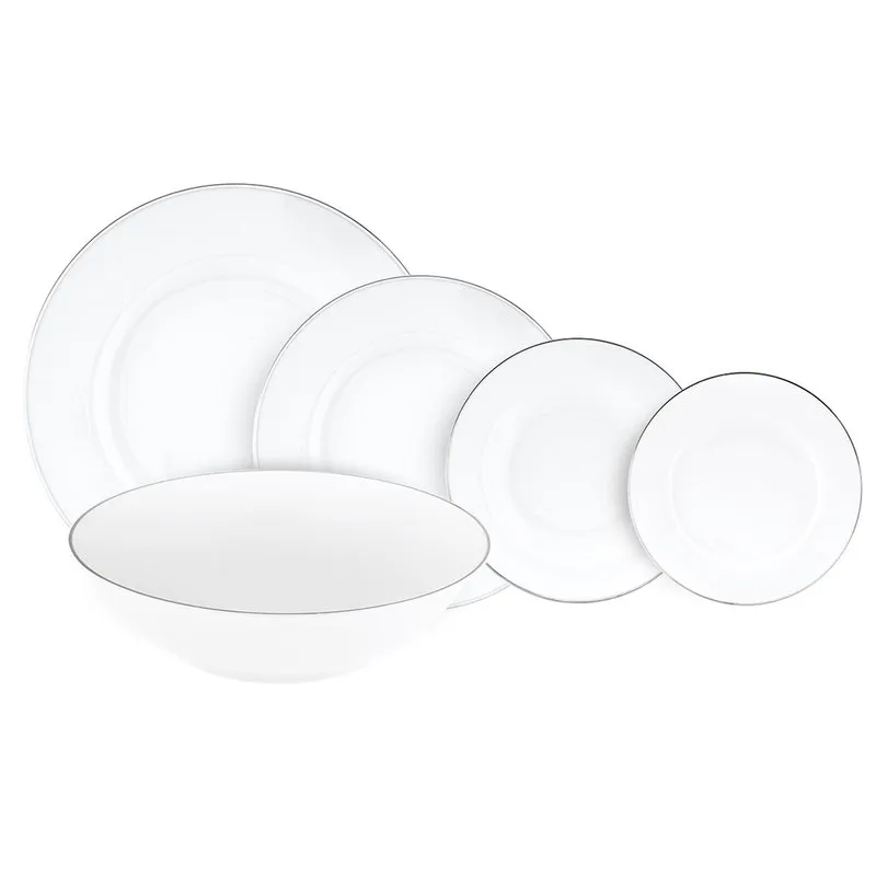 Villa Altachiara Servizio piatti con insalatiera e portata set 38 pezzi Platinum chic
