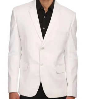 White Casual Men Suits For Wedding 2 Piece Custom Groom Tuxedo New Man Fashion Costume Set Jacket With Black Pants 2022