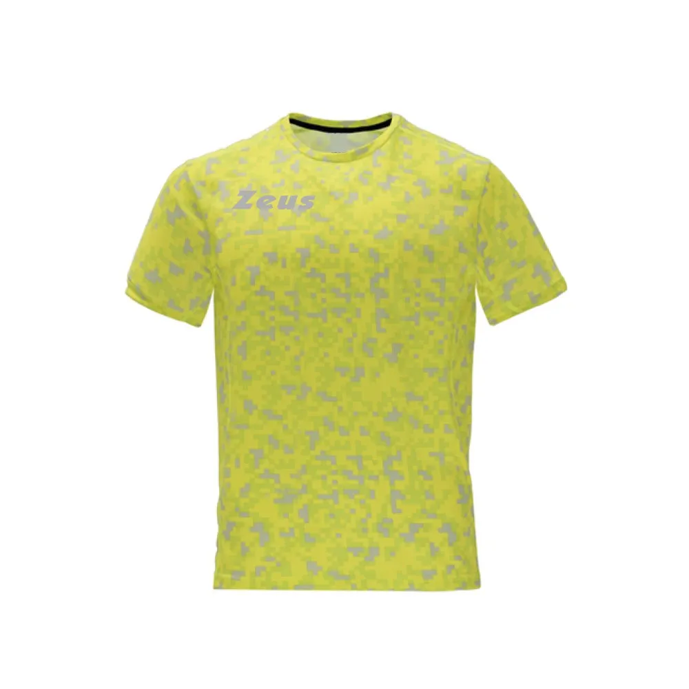 ZEUS - T-SHIRT PIXEL - GIALLO FLUO